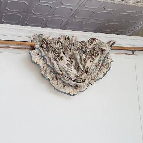 Louis Nichole Festoon Rococo Roses Floral 25W x 17L Valance Vintage 80s NEW 6158 - Picture 4 of 12